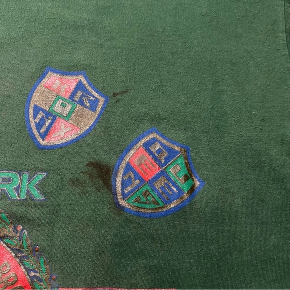 Vintage 90s New York Boroughs Tourist Collegiate Green T Shirt Size XL 24X30 - Picture 3 of 13